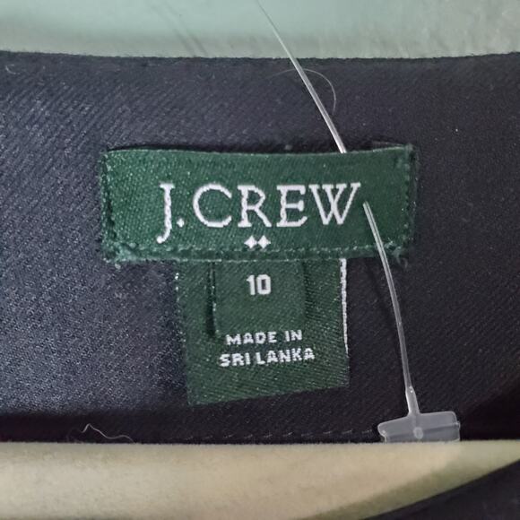 J. Crew Factory Womens Black Wool Blend Peplum Sheath Career Work Dress Size 10 - Picture 3 of 6